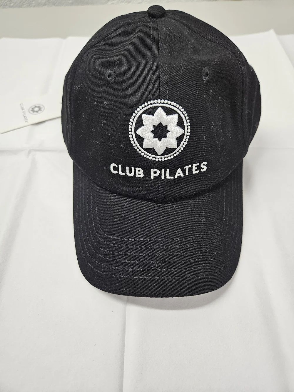 Club Pilates Black Dad Cap Embroidered Logo Adjustable NWT